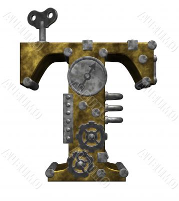 steampunk letter t