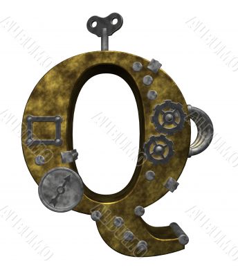 steampunk letter q