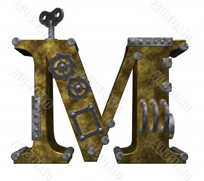 steampunk letter m