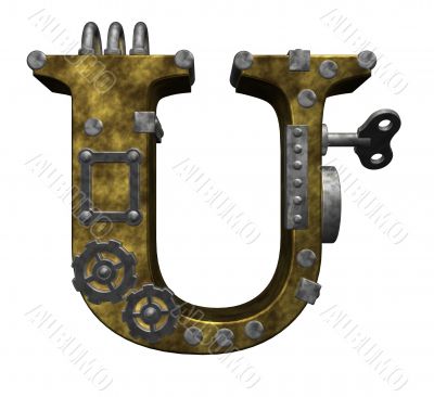 steampunk letter u