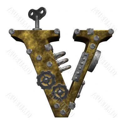 steampunk letter v