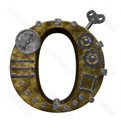 steampunk letter o