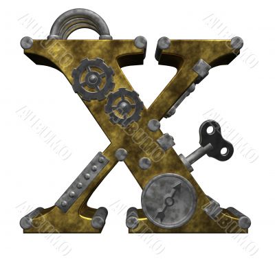 steampunk letter x
