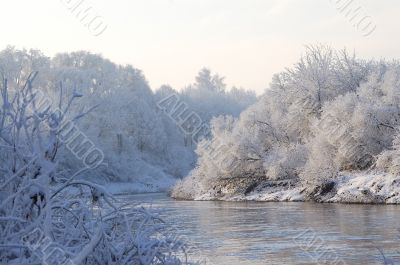 The winter river.