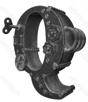 steampunk letter q