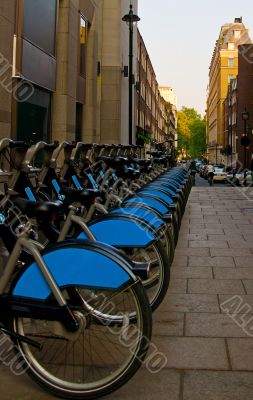 Bycicles in London city