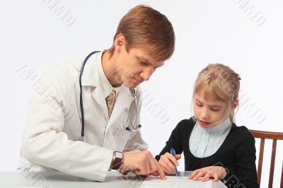 The doctor and the little girl
