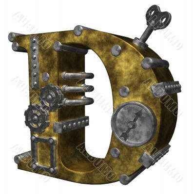 steampunk letter d