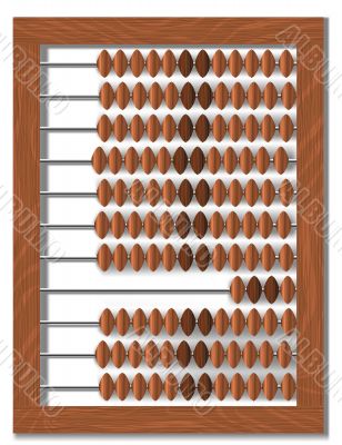 vector old wooden abacus