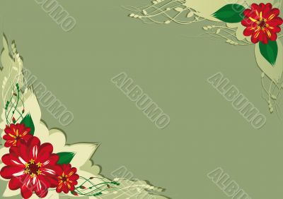 background with angular floral elements
