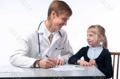 The doctor and the little girl