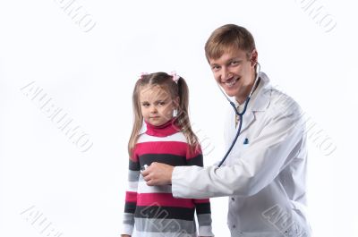 The doctor and the little girl