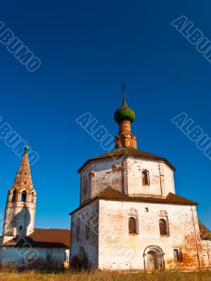 Russian orthodox church on spring