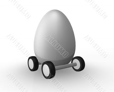 egg on wheels