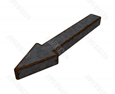 rusty metal arrow