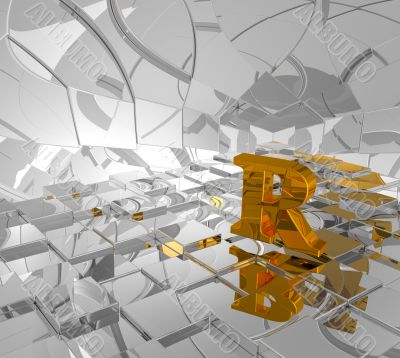 golden letter r