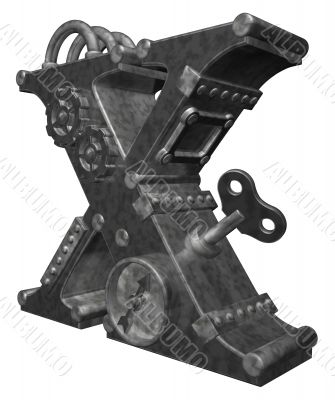 steampunk letter x