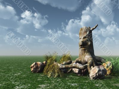 stump with face