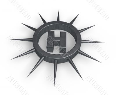 spiky letter h