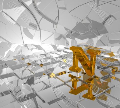 golden letter n