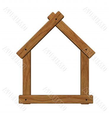 wooden house symbol