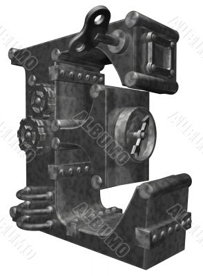 steampunk letter e