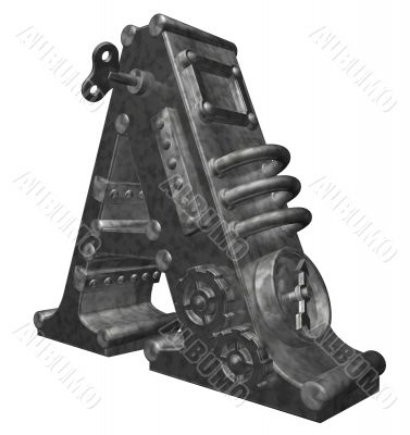 steampunk letter a