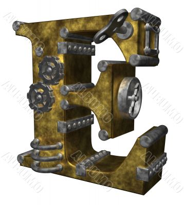 steampunk letter e
