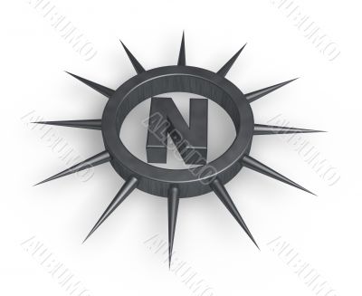 spiky letter n