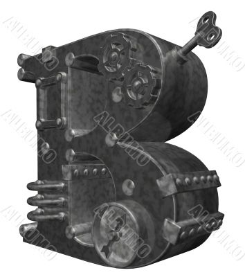 steampunk letter b