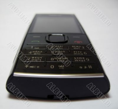 Black mobile phone isolated