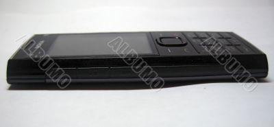 Black mobile phone isolated