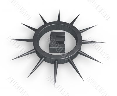 spiky letter e