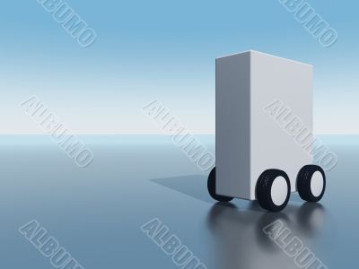 white box on wheels