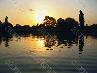 Sunset on the lake
