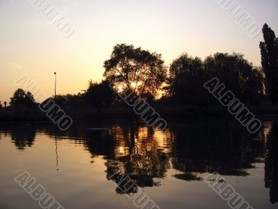 Sunset on the lake