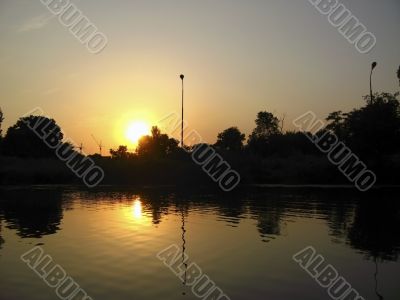 Sunset on the lake