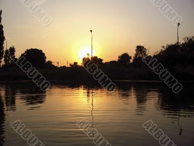 Sunset on the lake