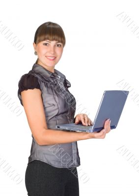 Beautiful girl with laptop