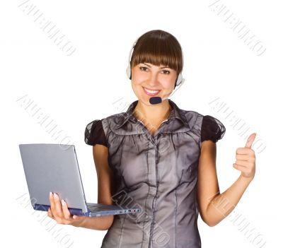 beautiful girl with laptop