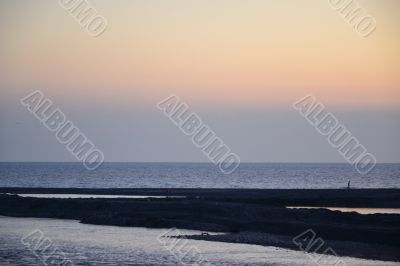 River and sunset