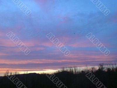 Fire burning sky