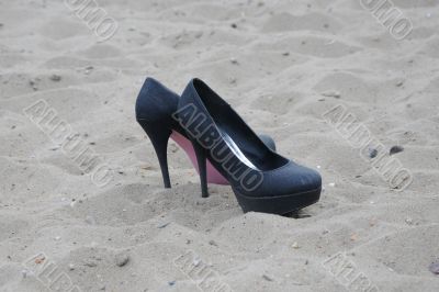 Shoes on sand