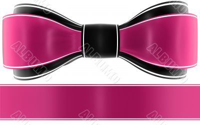 magenta bow