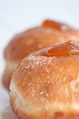 Doughnuts with  peach jam