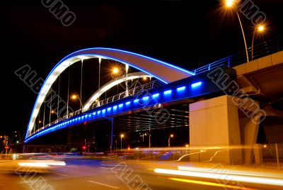 Basarab bridge in the night, Bucharest, Romania