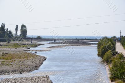 The mountain river