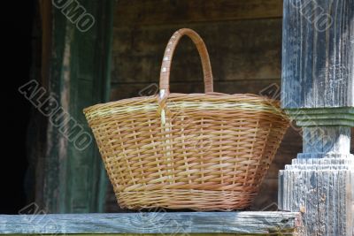 basket for a walk in the forest