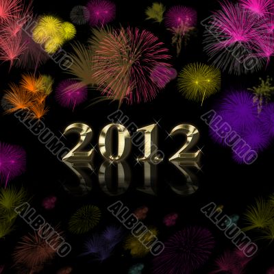 night new year background