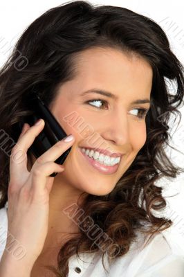 woman at phone
